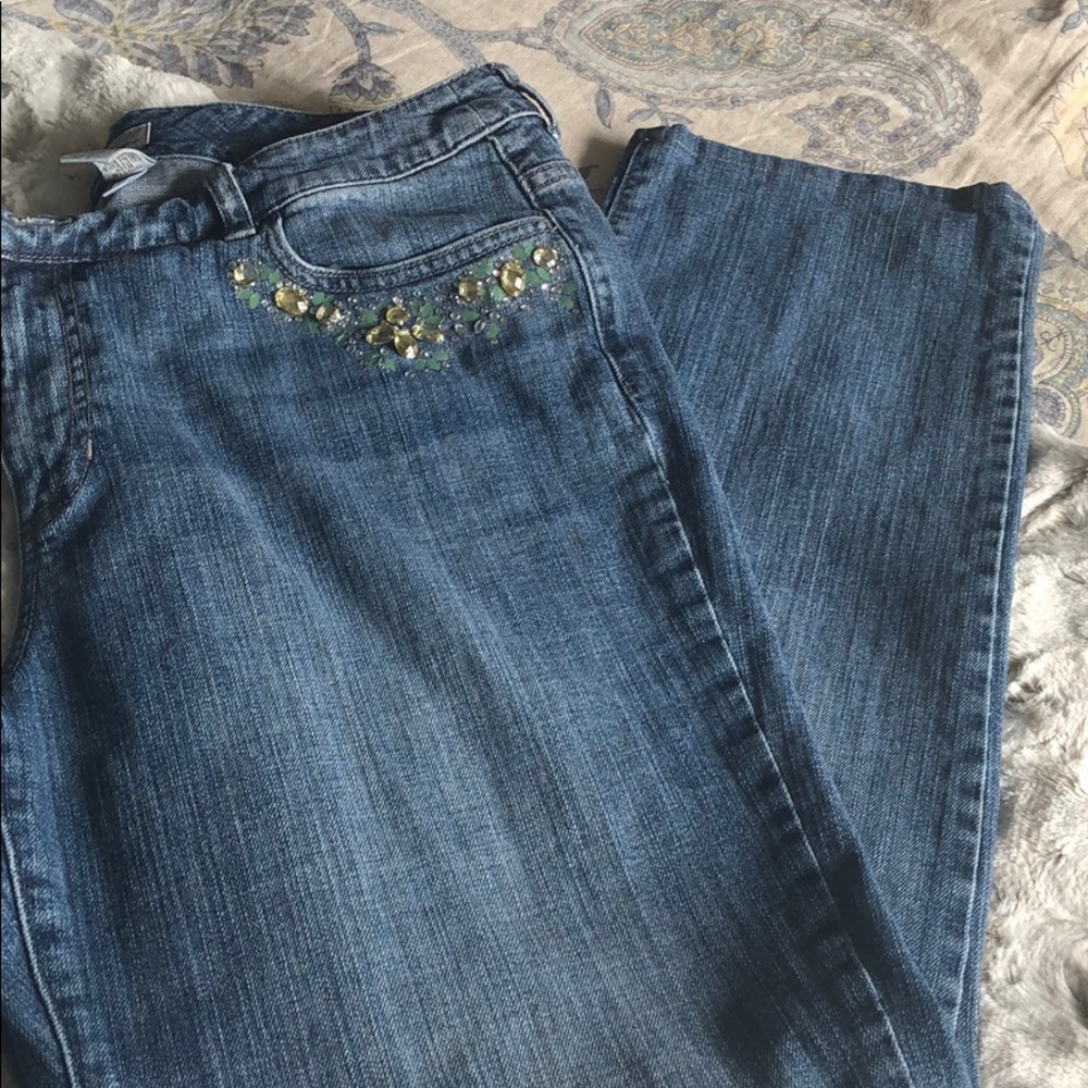Chico’s platinum denim jeans